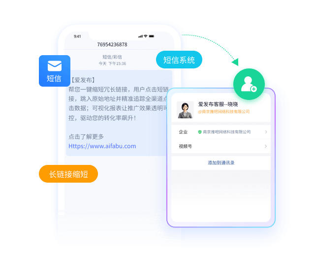 短信短链跳转加微